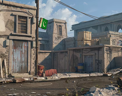 Modern Desert Ruins 3d model Modern Desert Ruins 3d model