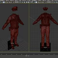 Black Police Uniform Outfit With Hat Belt And Equipment Design