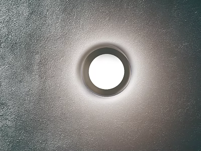 Modern Downlight Spotlight Flush Mounted On Textured Wall With Bright Home Interior Illumination 3d model