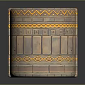 Ornate Decorative Components With Cube Cylinder Panel And Gold Geometric Patterns 3d model