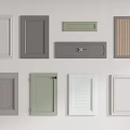 Diverse Stylish Wardrobe Doors Featuring Grid Woven Shutter Designs And Multiple Colors