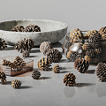 Modern Pine Cones Pine Cone Furnishings 3d model