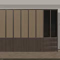 Modern Wooden Wardrobe With Lattice Design And Built In Storage Drawers