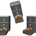Black Coffee Bean Storage Containers With Transparent Window And Removable Tray For Home Kitchen Use