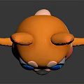 Cute Orange Dog Puppet With Big Blue Eyes Red Collar And Open Arms