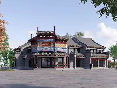 Chinese-style Ancient Building Shops 3d model