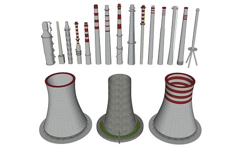 modern chimney 3d model