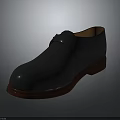Classic Black Leather Dress Shoes With Buckle Strap And Brown Sole