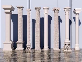 European Roman Column 3d model