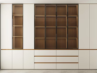Modern Living Room Bookcase 3d model