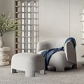 Modern single sofa 3d model
