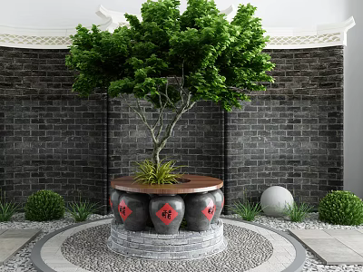 New Chinese Gardening Sits Landscape 3d model New Chinese Gardening Sits Landscape 3d model