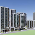 Modern High Rise Residential Complex With Green Areas And Road Network Design