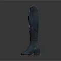 Stylish Tall Boots With Shiny Finish And Block Heels Fashionable Footwear Design