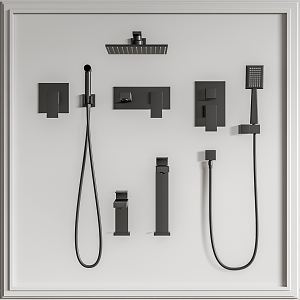 Modern shower faucet 3d model