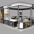 Modern Beauty Cosmetics Store Interior With Glass Display Counters And Product Shelves