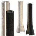 Modern Floor Lamps With Leather Texture In Black Beige And Gray Colors