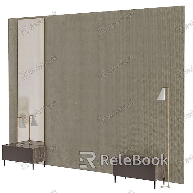 Modern bedside background wall model