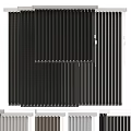 Black Vertical Window Blinds With Modern Design And Light Control Function 3d model