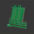 Industrial Metal Equipment Structure With Multiple Layers And Pipe Components