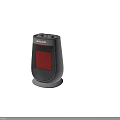 SEVNO Silver Gray Electric Heaters With Top Knobs And Red Heating Elements Black Grilles