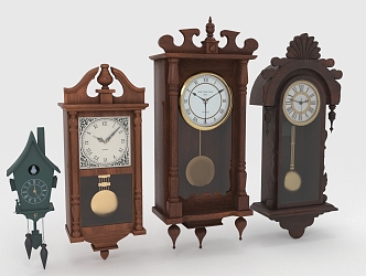 wall clock pendulum clock 3d model