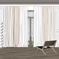 Modern Curtains 3d model