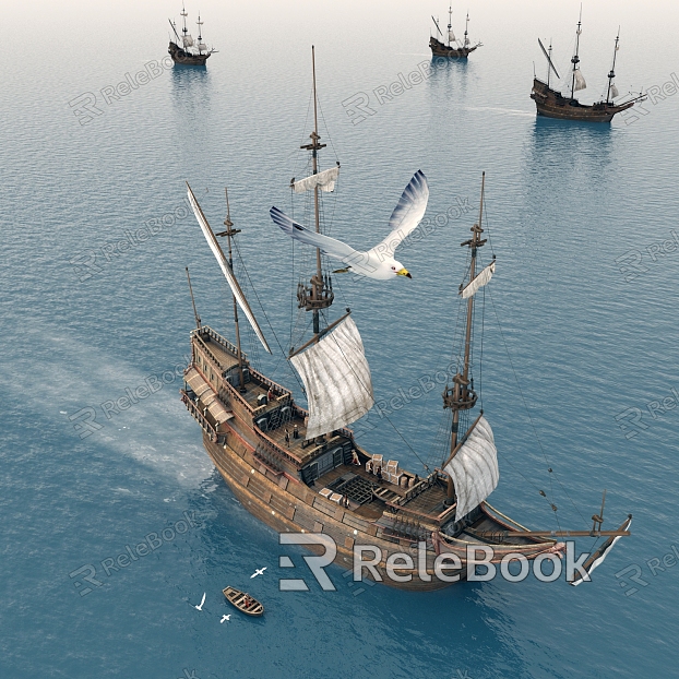 Modern ship pirate ship model