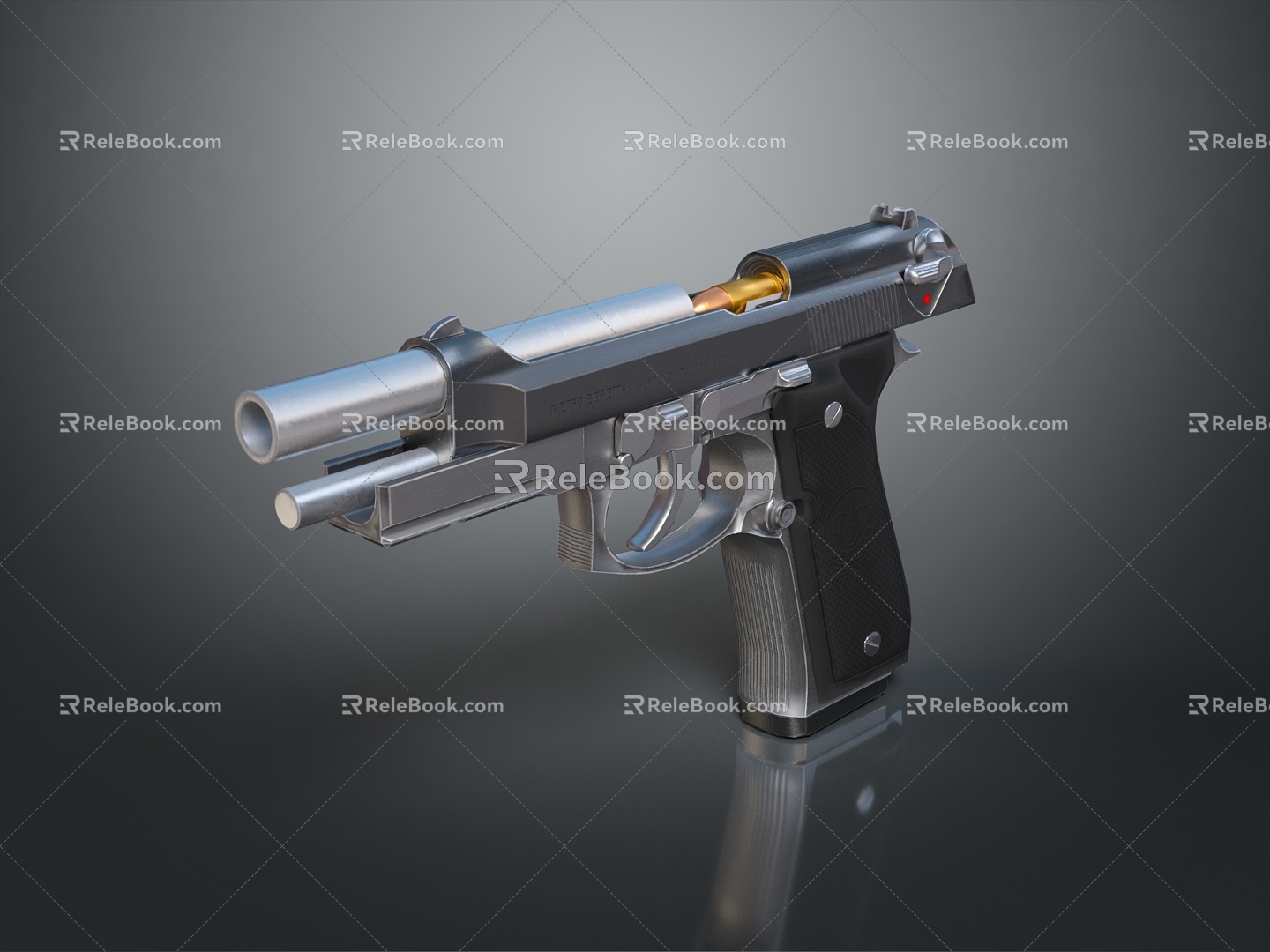 pistol semi-automatic pistol automatic pistol modern weapon hot weapon hot weapon gun military 3d model