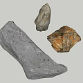 Natural Stones With Varied Shapes Textures And Colors On Light Surface
