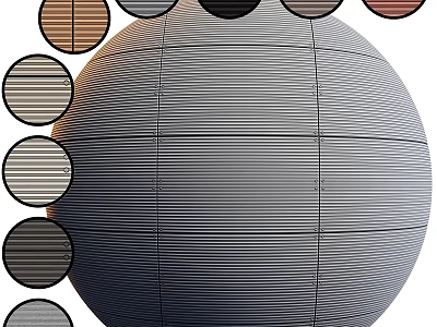 Circular Structural Components With Striped Sphere And Multicolor Patterns Arrangement 3d model