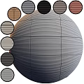 Circular Structural Components With Striped Sphere And Multicolor Patterns Arrangement 3d model