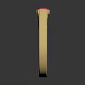 Stylish Gold Ring Featuring Square Red Gemstone And Modern Sleek Design