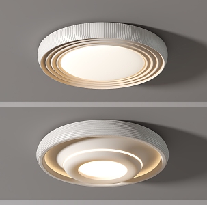 Cream wind ceiling lamp 3d model