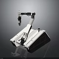 White Modern Robotic Arm Featuring Sleek Mechanical Structure And Industrial Design