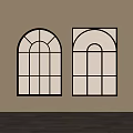retro window arc window 3d model