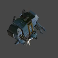 Modern Weapon Machine Gun Design With Firing Mechanism And Spark Effects
