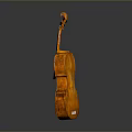 Brown Wooden Household Decorative Violin With Carved Head And Reflective Surface