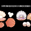 Colorful Shell Pendants With Pearl Inlay Mussel Seashell Scallop Designs
