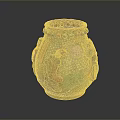 Colorful Traditional Ceramic Sculpture Vase With Intricate Carvings Figures Fortune Motifs And Beads