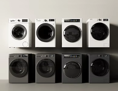 Washing Machine Dryer Drum Washing Machine Washing and Drying All-in-One Machine 3d model