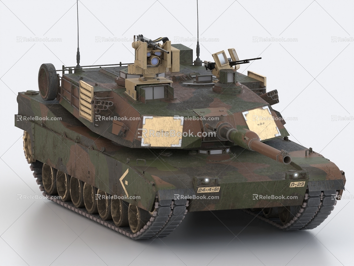 American Tank Abrams M1A2 Tank 3d model