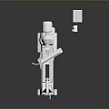 Professional White Medical Device With Blue Accents And Functional Components Design