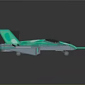 Modern Green Passenger Aircraft Model With Sleek Wings And Detailed Cockpit Design