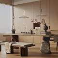 Modern dining table 3d model