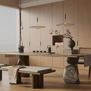 Modern dining table 3d model
