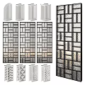 Contemporary Wall Tile Patterns With Different Geometric Designs And Textured Layouts 3d model