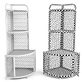 Rattan Sideboard Cabinet with Open Shelves Two Natural Woven Storage Units for Modern Home Interior