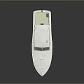 White Modern Motorboat With Sleek Cabin And Open Deck Design 3d model