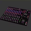 portable synthesizer mixer reverberator tuner mixer mixing equipment 3d model